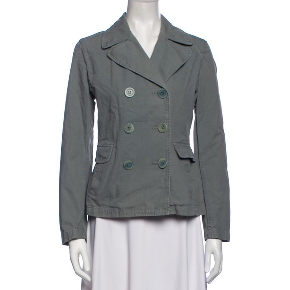 NILI LOTAN Double Breasted Cotton Blazer Jacket - Picture 2 of 14